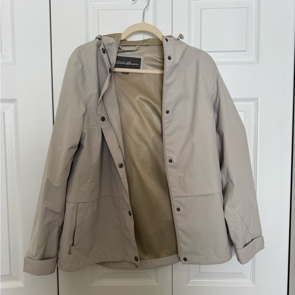 Eddie Bauer Light Tan Rain Jacket